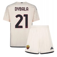 Dres AS Roma Paulo Dybala #21 Preč pre deti 2023-24 Krátky Rukáv (+ trenírky)